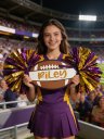 Personalized Football Cheer Pom Sign Custom Football Spirit Stick